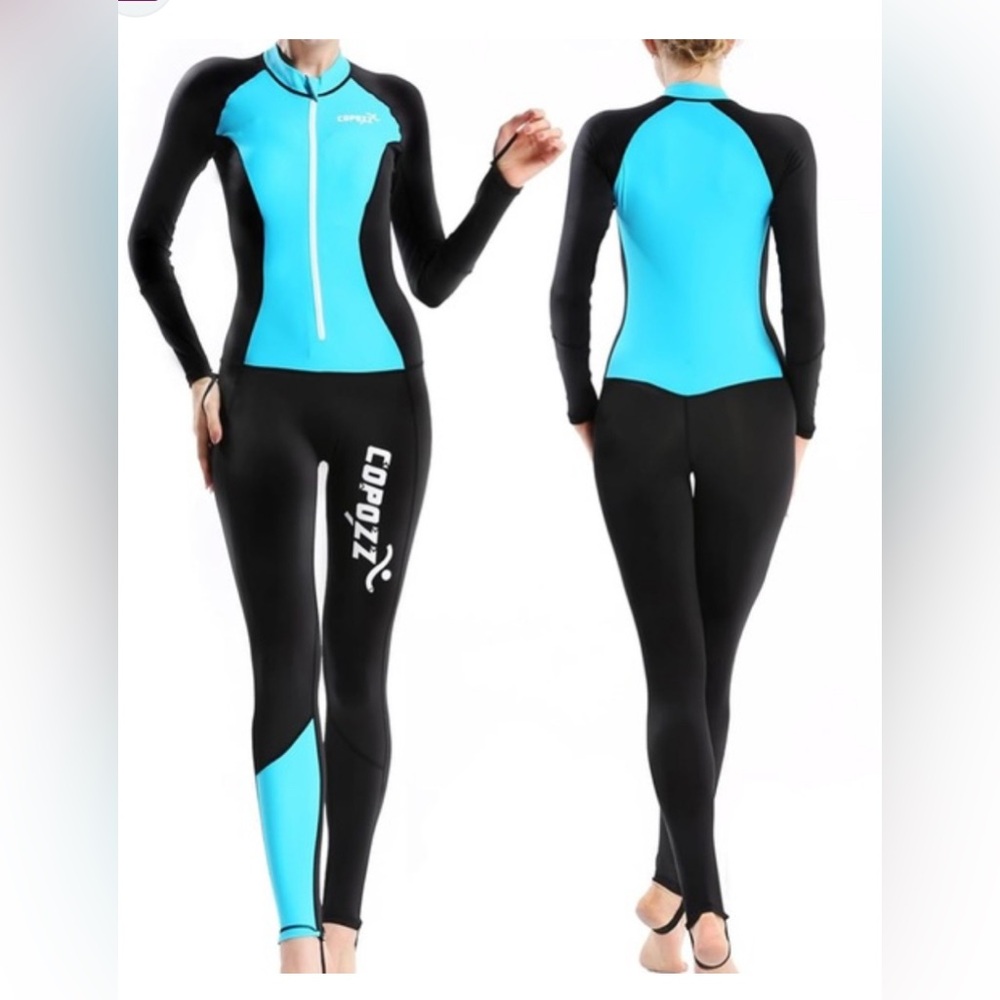 COPOZZ Swim Full Body Rash Guard Girl Size M